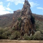 Climbers on Fischers tower at Hells Gate