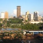 Nairobi cityscape view from Uhuru Park