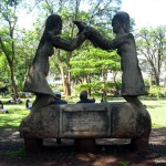 Sculpture park bench at Jeevanjee gardens
