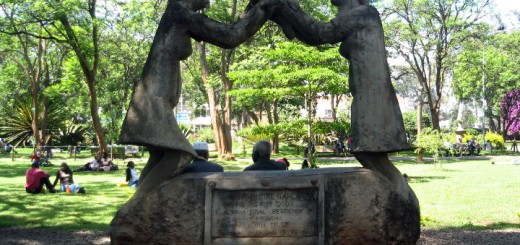 Sculpture park bench at Jeevanjee gardens