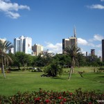 Nairobi cityscape from central park
