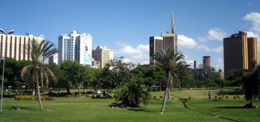 Nairobi cityscape from central park