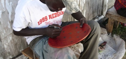 Nyasimi working on Kisii soapstone plater