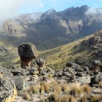 Rocky landscape on Mt Kenya