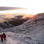 Sunrise on the last stretch to Pt Lenana