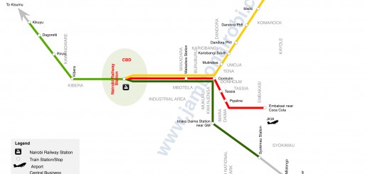 Nairobi Commuter Train Route Map