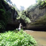 waterfall behind mau mau caves